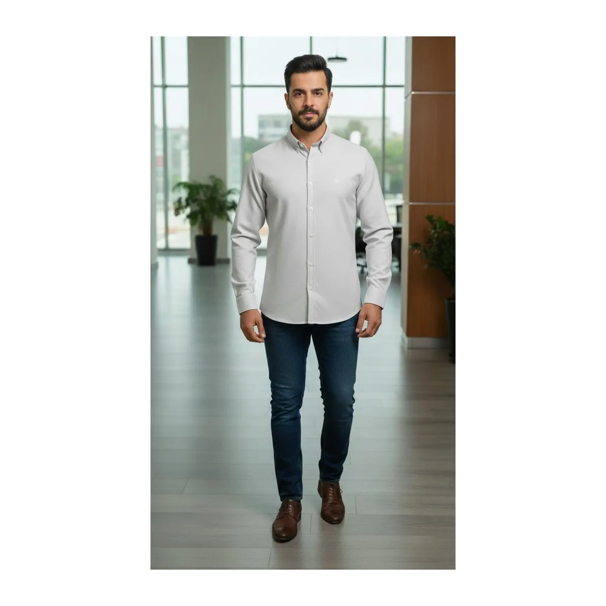 Erkek %100 Pamuk Gömlek (SH4003)